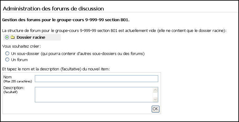 cration d'un forum