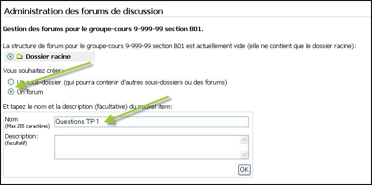 cration d'un forum