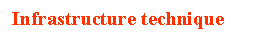 Zone de Texte: Infrastructure technique